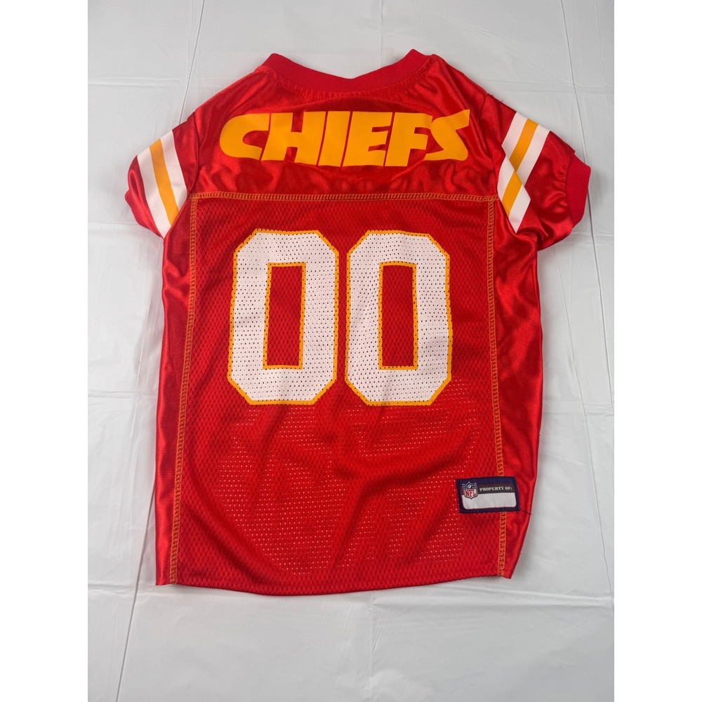 Kansas City Chiefs Dog Pet Jersey NFL Red Mesh Pet Shirt XL 00 Football Fan Gear - Picture 3 of 5